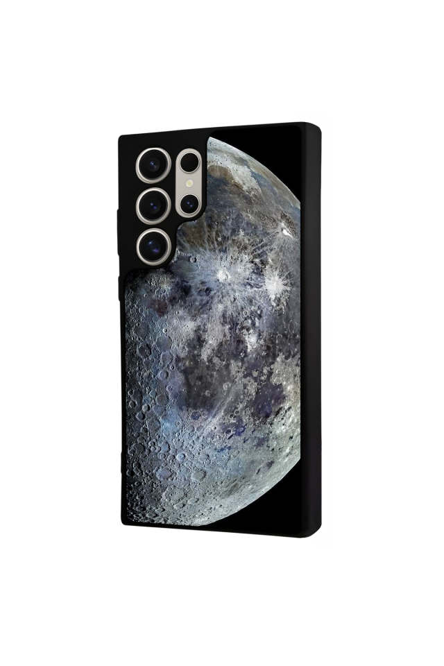 Samsung Galaxy S24 Ultra Uyumlu Ay Tasarımlı Glossy Premium Kılıf