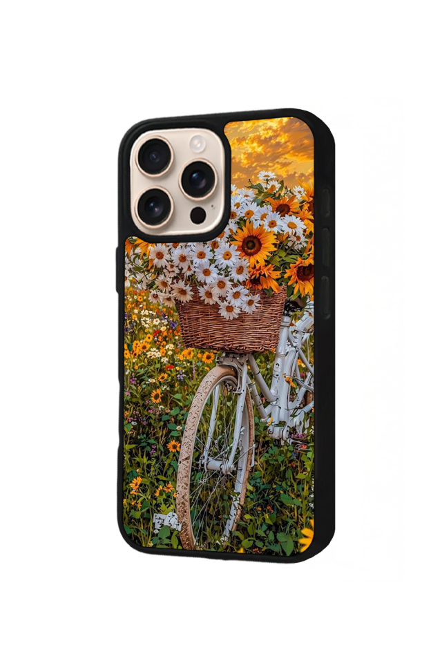 iPhone 14 Pro Uyumlu Cicek Tasarımlı Glossy Premium Kılıf