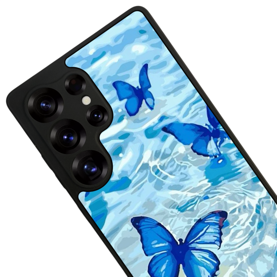 Samsung Galaxy S25 Ultra Uyumlu Kelebek Tasarımlı Glossy Premium Kılıf