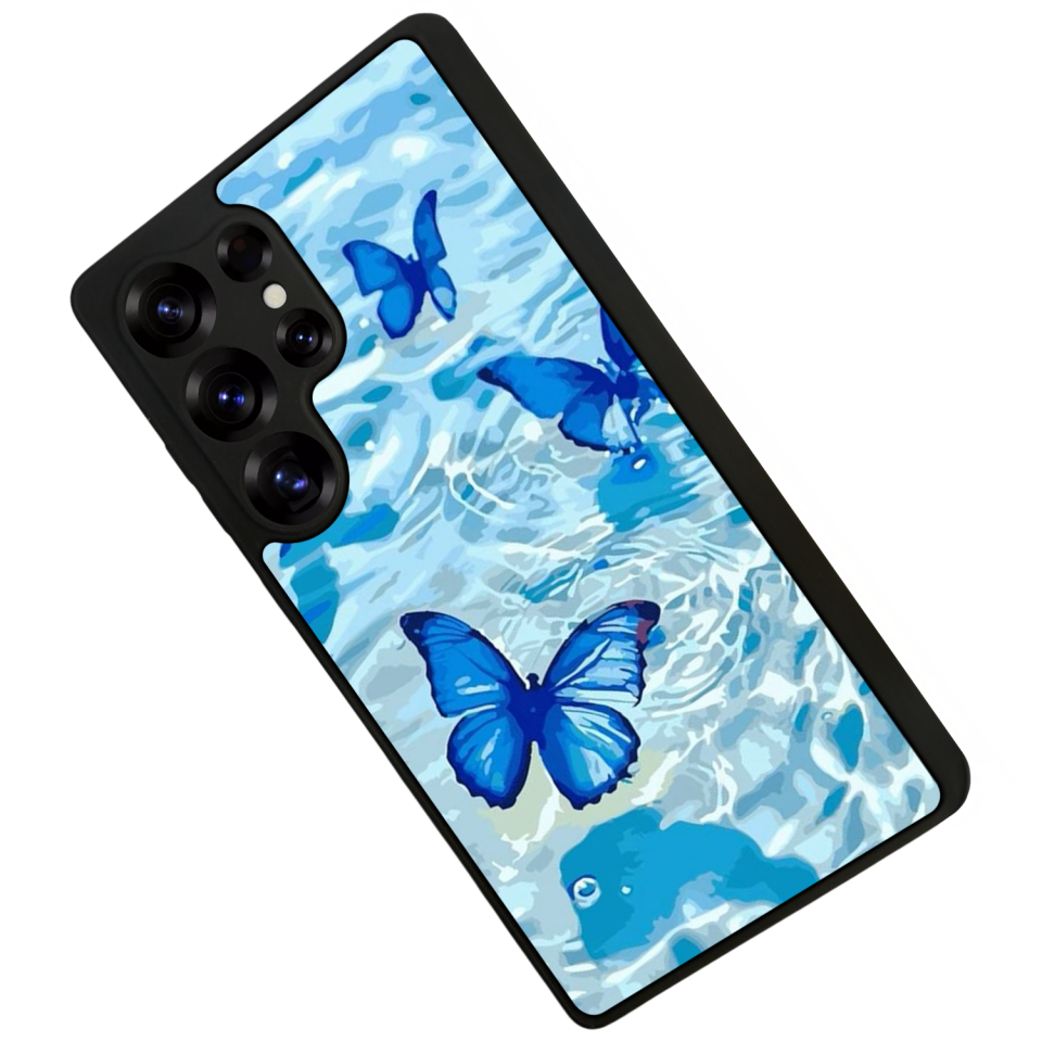 Samsung Galaxy S25 Ultra Uyumlu Kelebek Tasarımlı Glossy Premium Kılıf