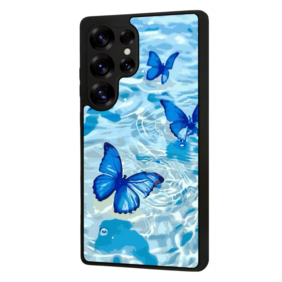 Samsung Galaxy S25 Ultra Uyumlu Kelebek Tasarımlı Glossy Premium Kılıf