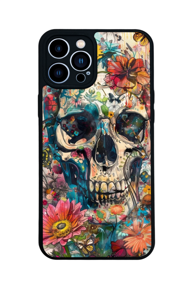 iPhone 13 Pro Max Uyumlu KuruKafa Tasarımlı Glossy Premium Kılıf