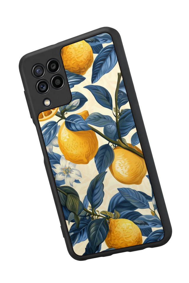 Samsung Galaxy M32 Uyumlu Limon Tasarımlı Glossy Premium Kılıf