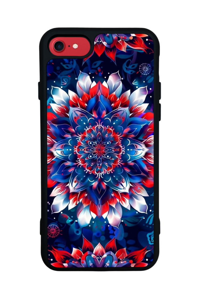iPhone SE Uyumlu Mandala Tasarımlı Glossy Premium Kılıf