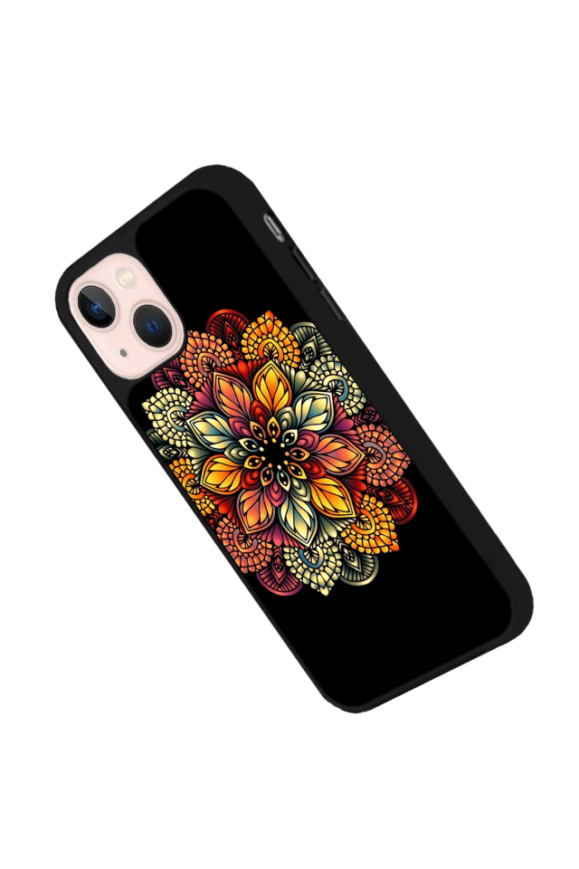 iPhone 15 Uyumlu Mandala Tasarımlı Glossy Premium Kılıf