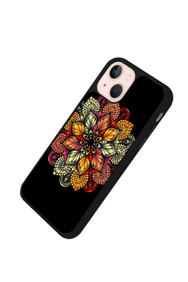 iPhone 15 Uyumlu Mandala Tasarımlı Glossy Premium Kılıf