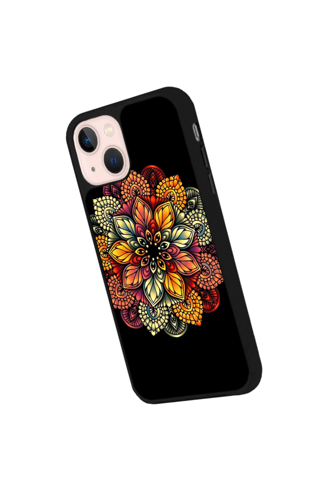 iPhone 15 Uyumlu Mandala Tasarımlı Glossy Premium Kılıf