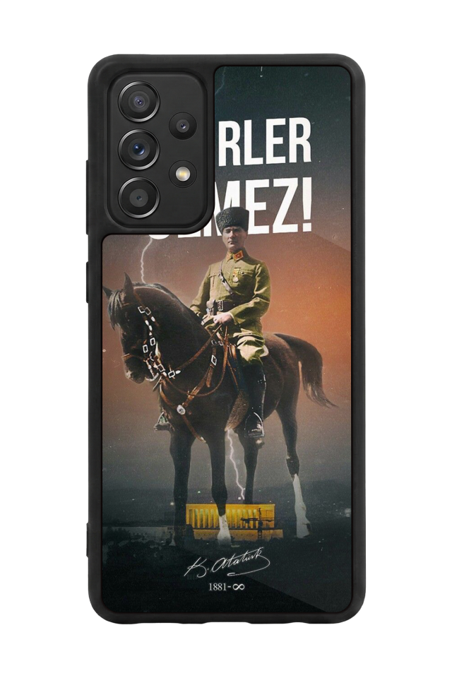 Samsung Galaxy A72 Uyumlu Mustafa Kemal Ataturk Tasarımlı Glossy Premium Kılıf
