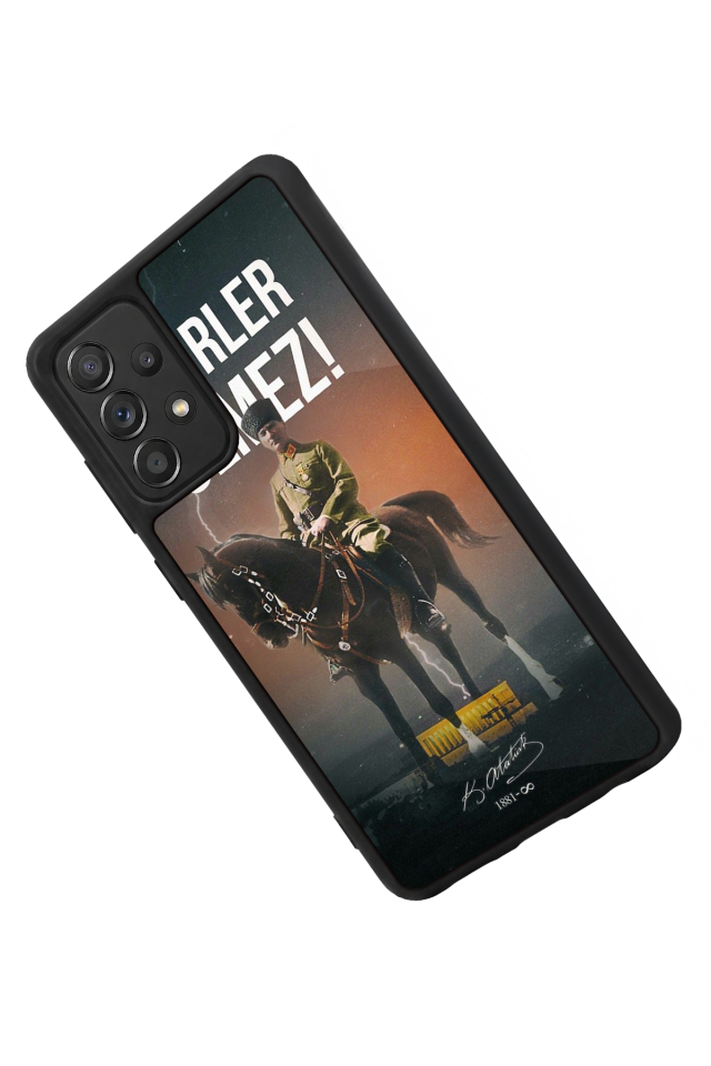 Samsung Galaxy A72 Uyumlu Mustafa Kemal Ataturk Tasarımlı Glossy Premium Kılıf