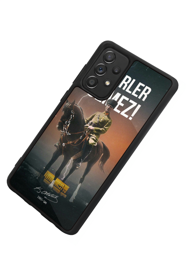 Samsung Galaxy A72 Uyumlu Mustafa Kemal Ataturk Tasarımlı Glossy Premium Kılıf