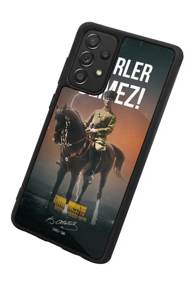 Samsung Galaxy A72 Uyumlu Mustafa Kemal Ataturk Tasarımlı Glossy Premium Kılıf