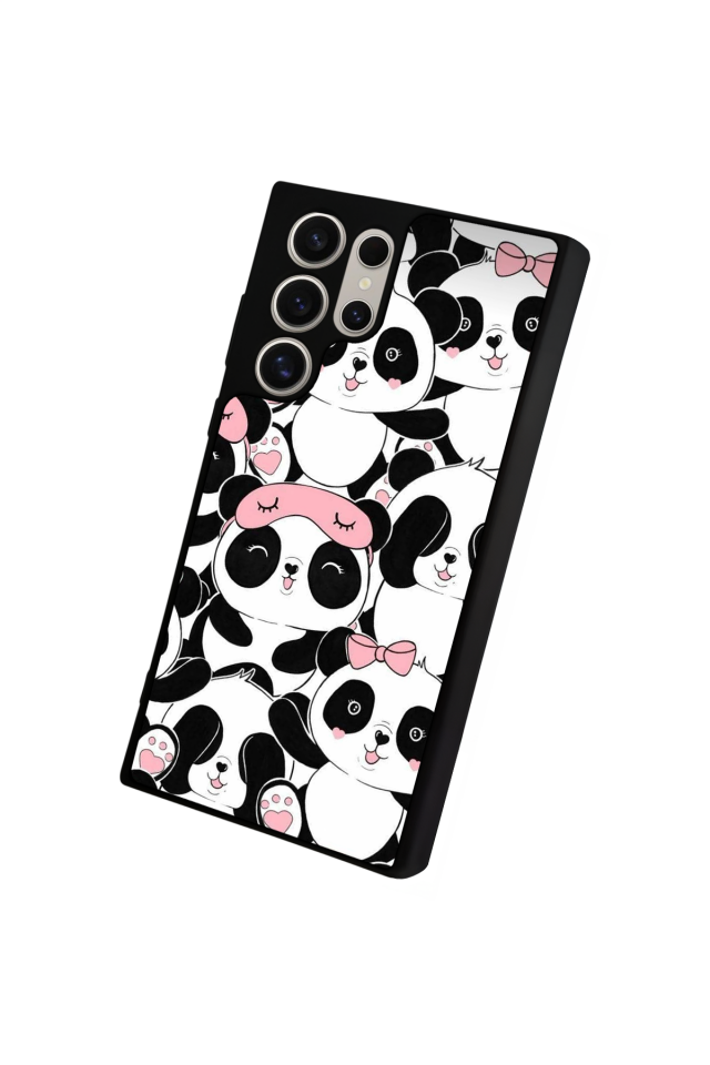 Samsung Galaxy S22 Ultra Uyumlu Panda Tasarımlı Glossy Premium Kılıf