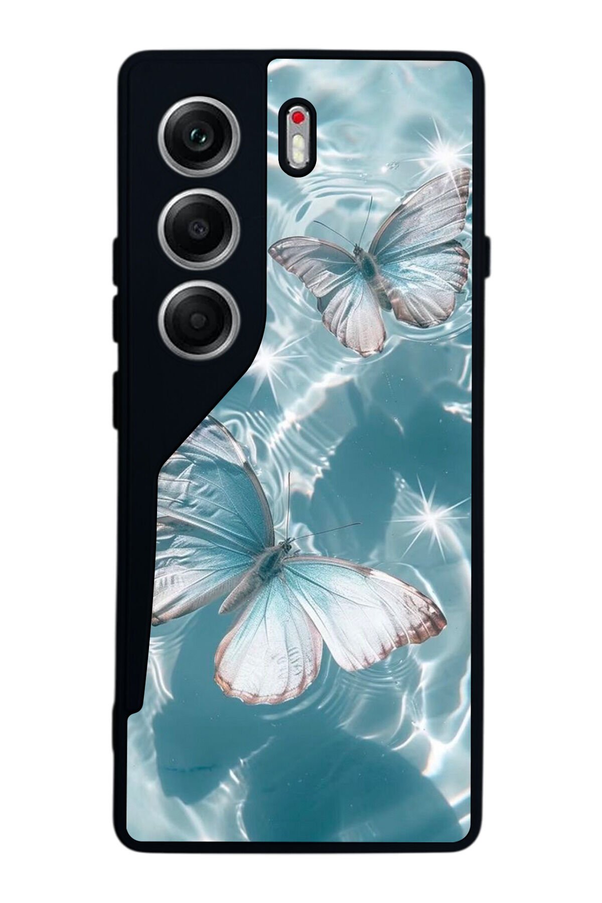 Tecno Camon 40 Uyumlu Kelebek Tasarımlı Glossy Premium Kılıf