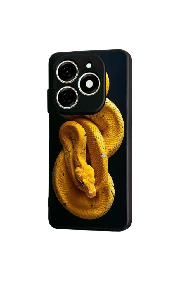 Tecno Spark 20/20C Uyumlu Yılan Tasarımlı Glossy Premium Kılıf