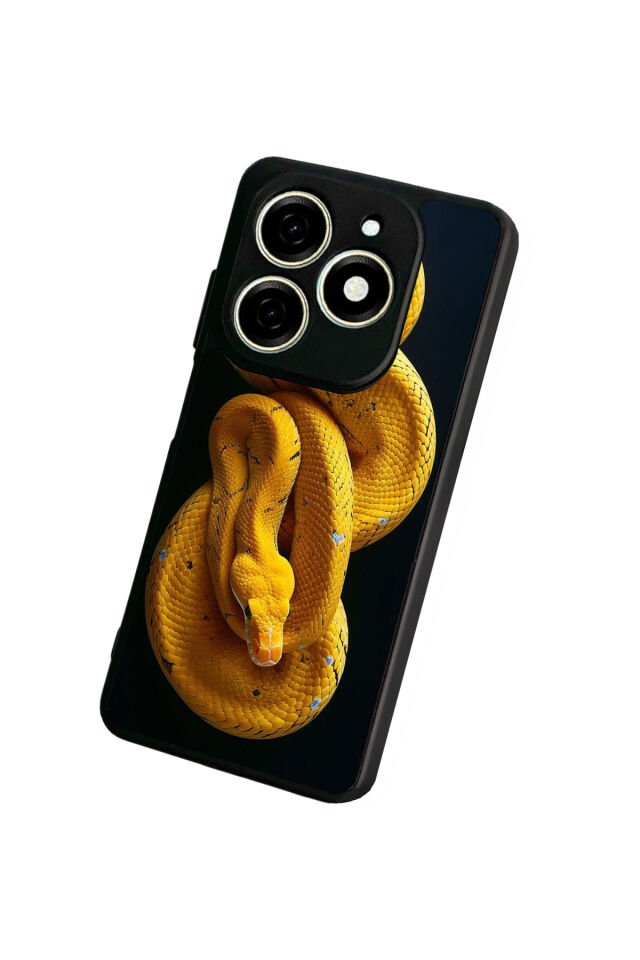 Tecno Spark 20/20C Uyumlu Yılan Tasarımlı Glossy Premium Kılıf