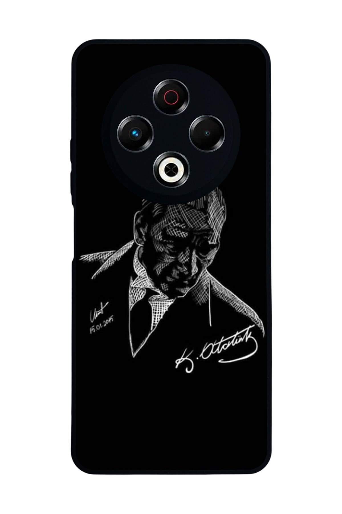 Tecno Spark 30 Uyumlu Mustafa Kemal Ataturk Tasarımlı Glossy Premium Kılıf