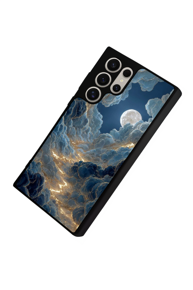 Samsung Galaxy S24 Ultra Uyumlu Ay Tasarımlı Glossy Premium Kılıf
