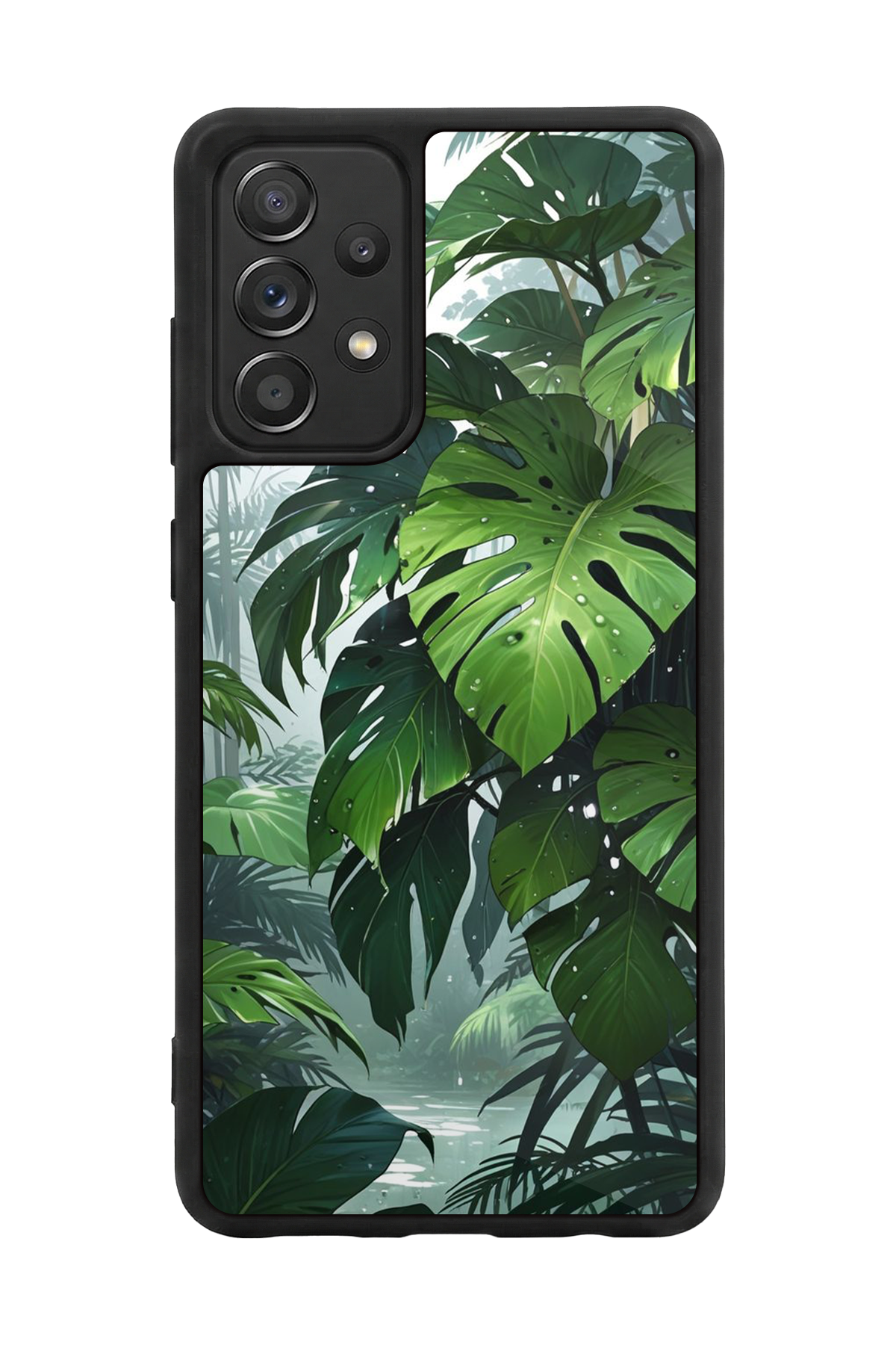 Samsung Galaxy A72 Uyumlu Botanik Tasarımlı Glossy Premium Kılıf