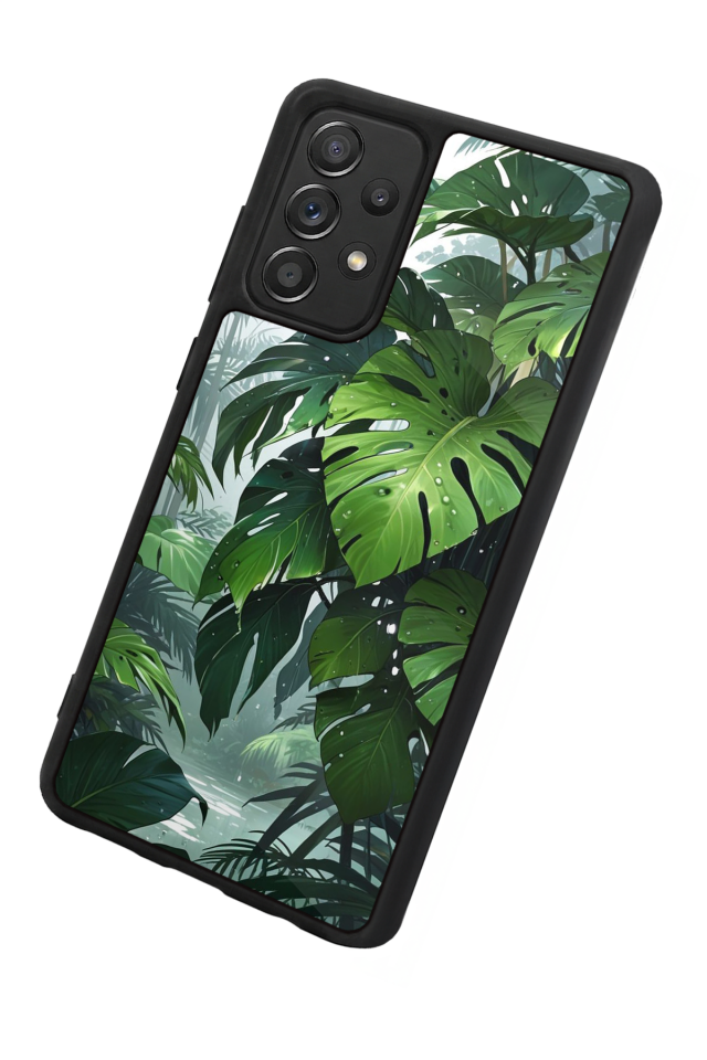 Samsung Galaxy A72 Uyumlu Botanik Tasarımlı Glossy Premium Kılıf