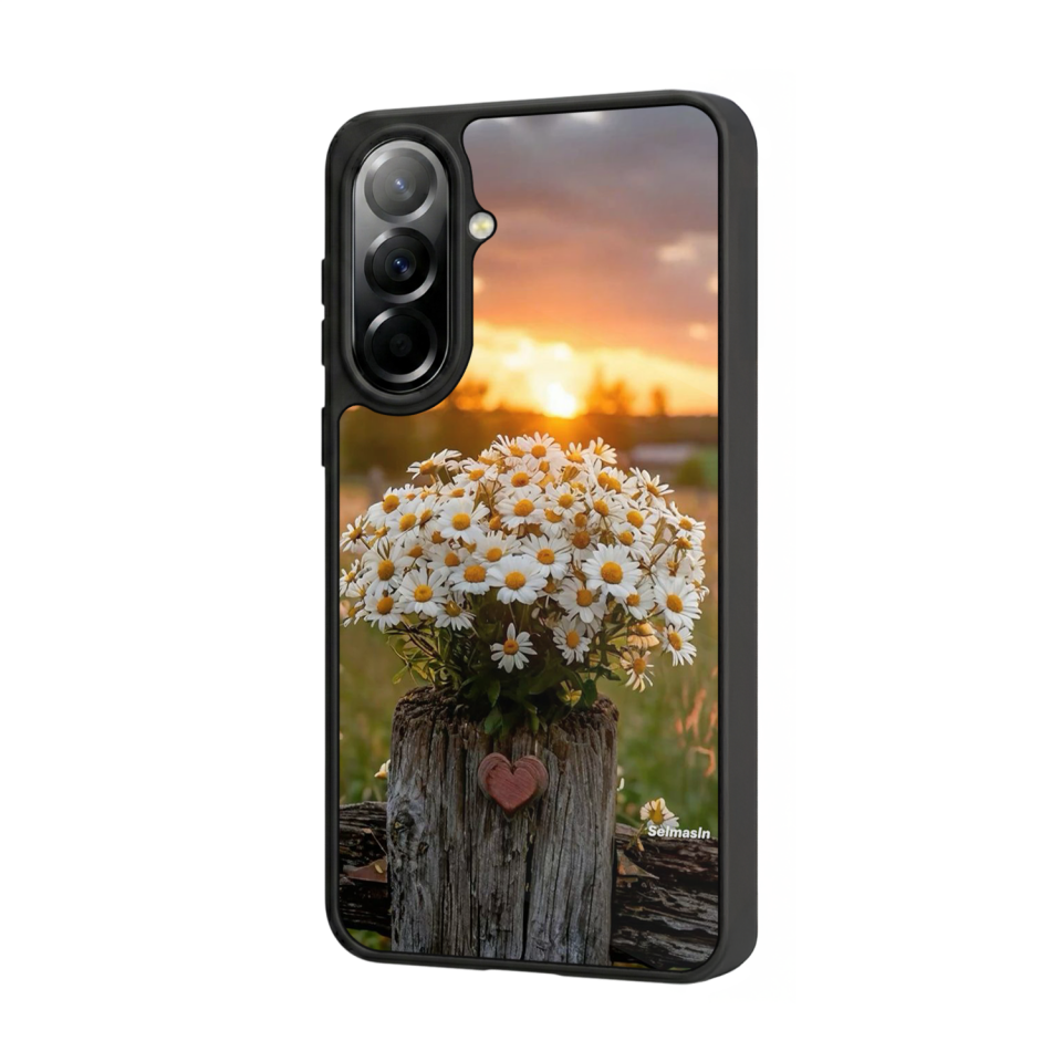Samsung Galaxy A37 Uyumlu Cicek Tasarımlı Glossy Premium Kılıf