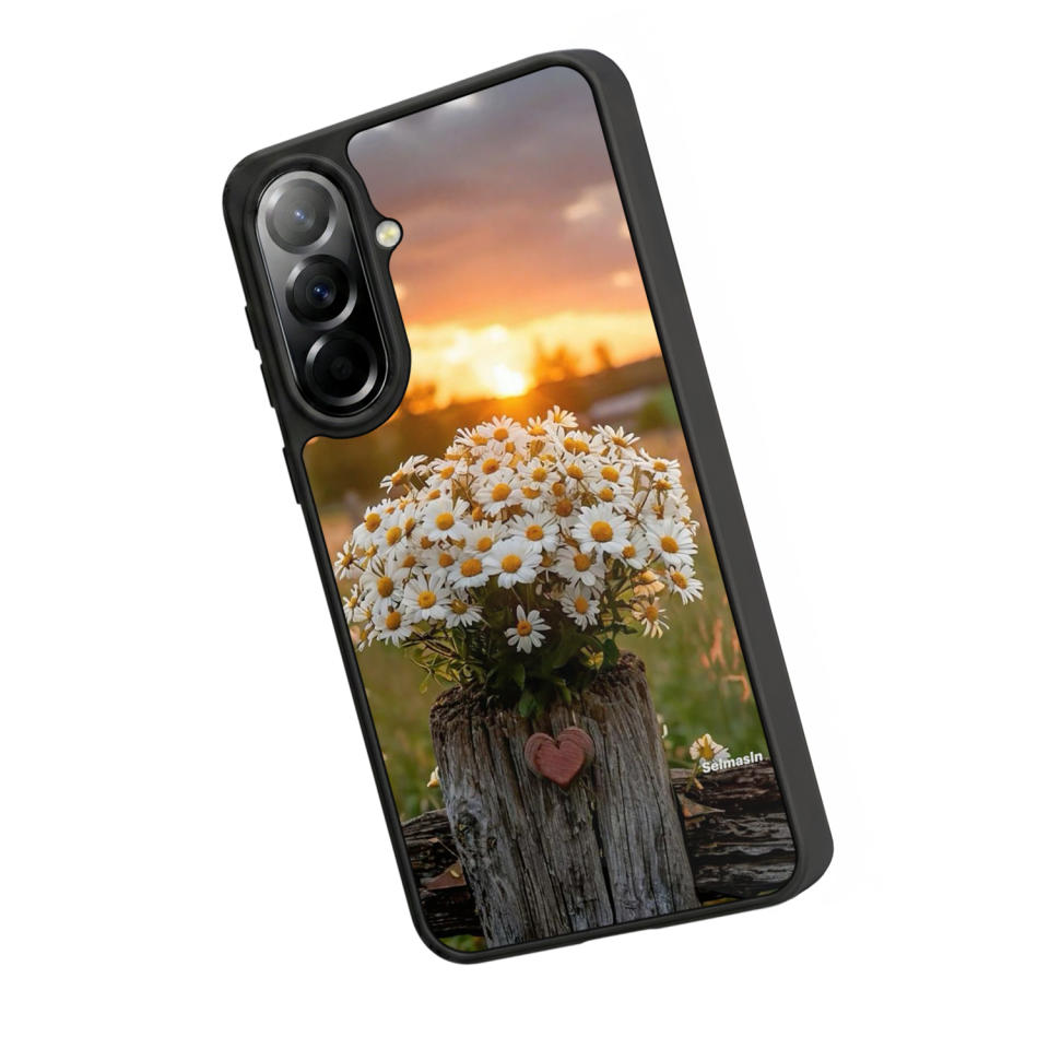 Samsung Galaxy A37 Uyumlu Cicek Tasarımlı Glossy Premium Kılıf