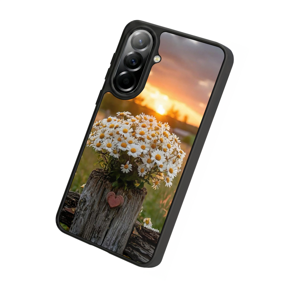 Samsung Galaxy A37 Uyumlu Cicek Tasarımlı Glossy Premium Kılıf