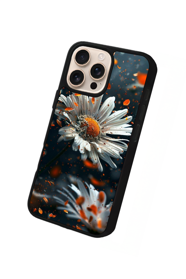 iPhone 14 Pro Uyumlu Cicek Tasarımlı Glossy Premium Kılıf