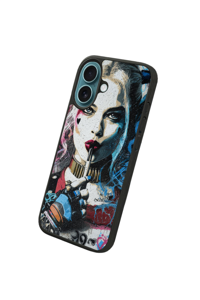 iPhone 16 Uyumlu HarleyQueen Tasarımlı Glossy Premium Kılıf