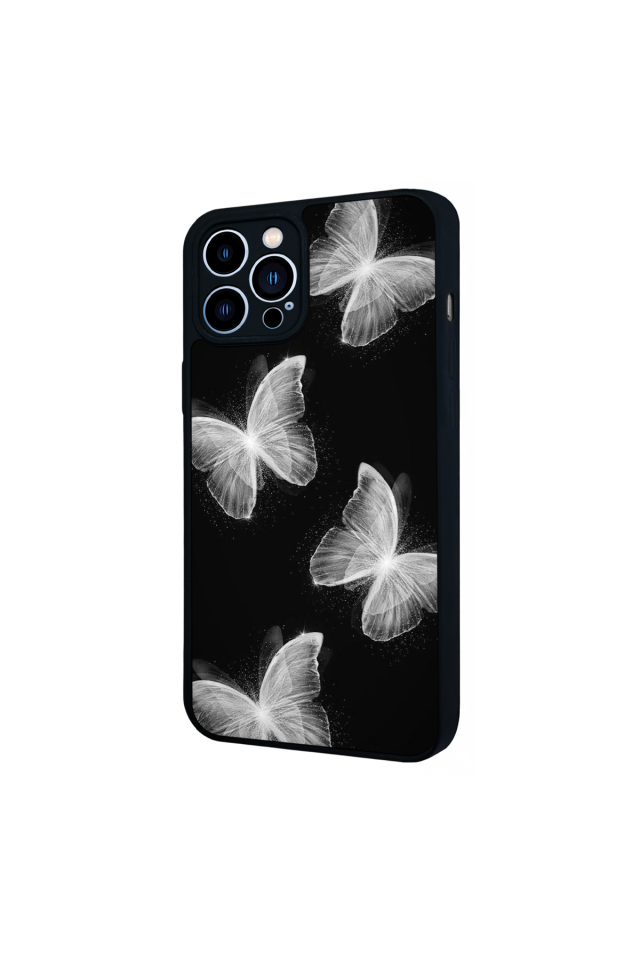 iPhone 12 Pro Max Uyumlu Kelebek Tasarımlı Glossy Premium Kılıf