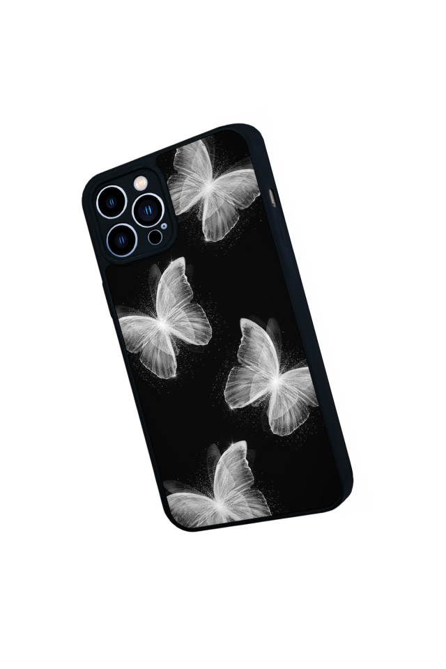 iPhone 12 Pro Max Uyumlu Kelebek Tasarımlı Glossy Premium Kılıf