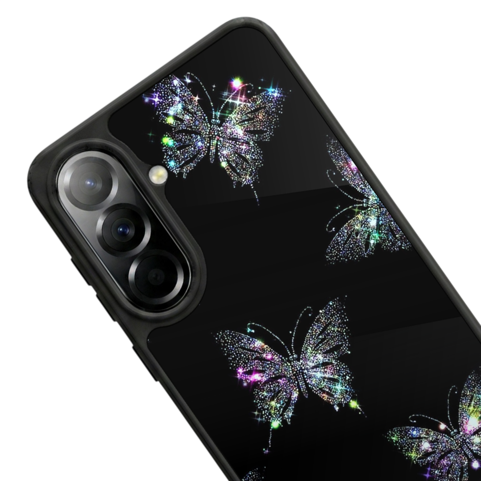 Samsung Galaxy A57 Uyumlu Kelebek Tasarımlı Glossy Premium Kılıf