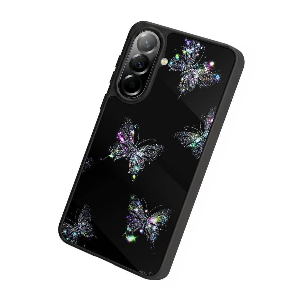 Samsung Galaxy A57 Uyumlu Kelebek Tasarımlı Glossy Premium Kılıf