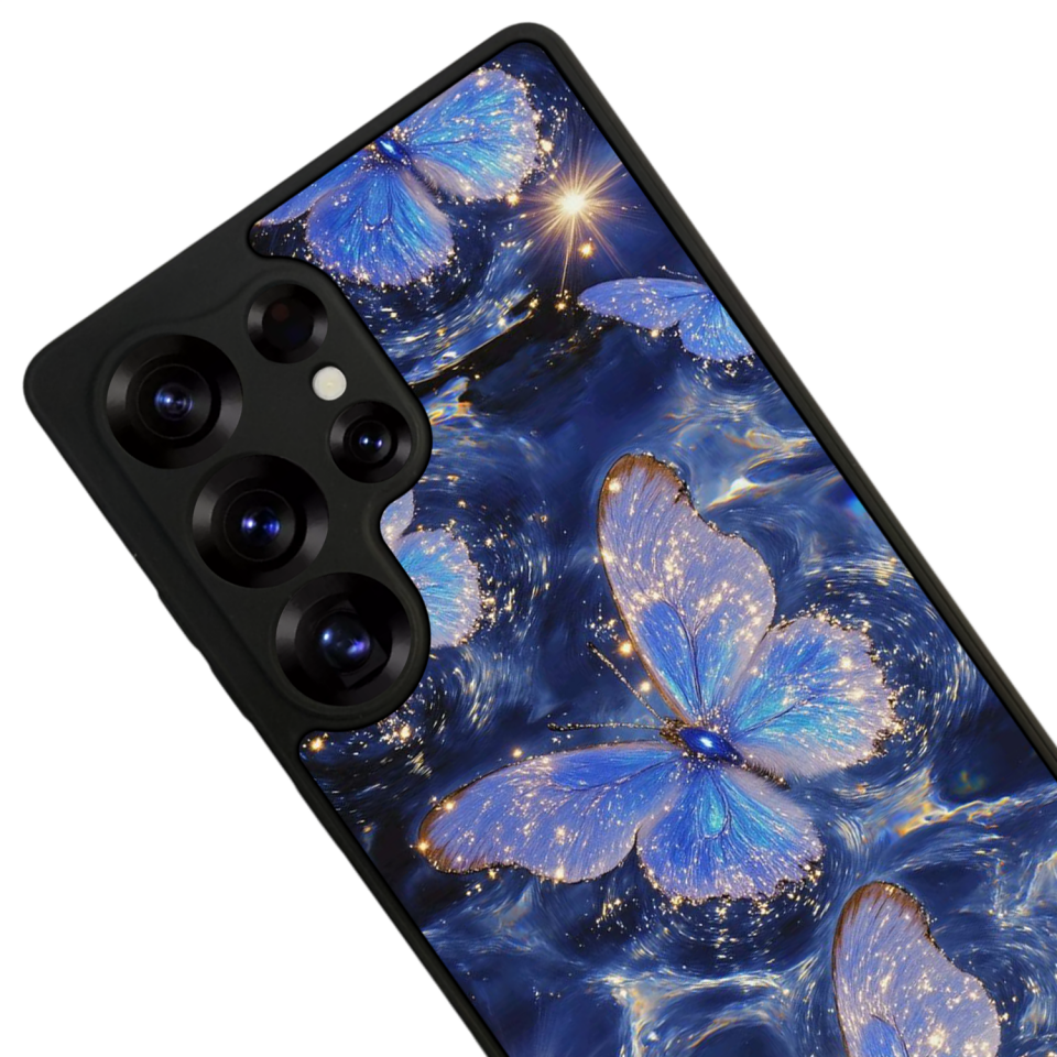Samsung Galaxy S25 Ultra Uyumlu Kelebek Tasarımlı Glossy Premium Kılıf