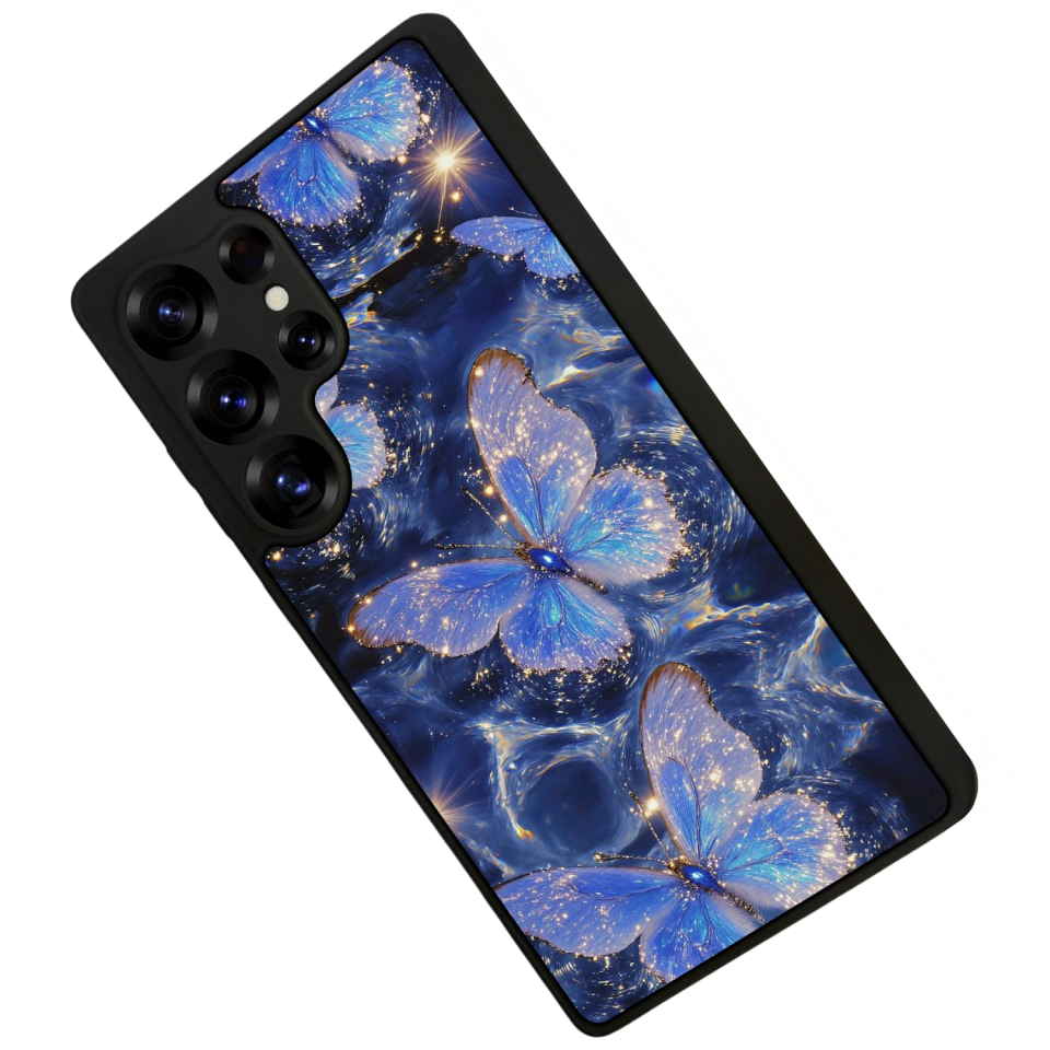 Samsung Galaxy S25 Ultra Uyumlu Kelebek Tasarımlı Glossy Premium Kılıf