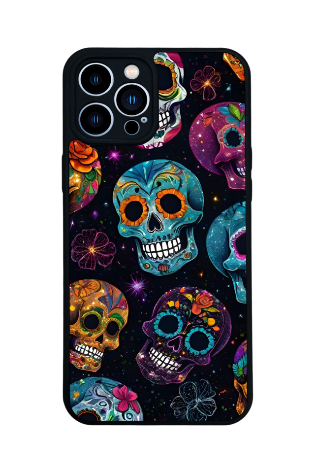 iPhone 13 Pro Max Uyumlu KuruKafa Tasarımlı Glossy Premium Kılıf