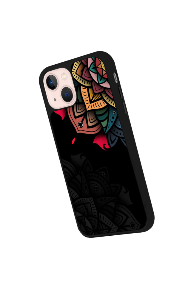 iPhone 15 Uyumlu Mandala Tasarımlı Glossy Premium Kılıf