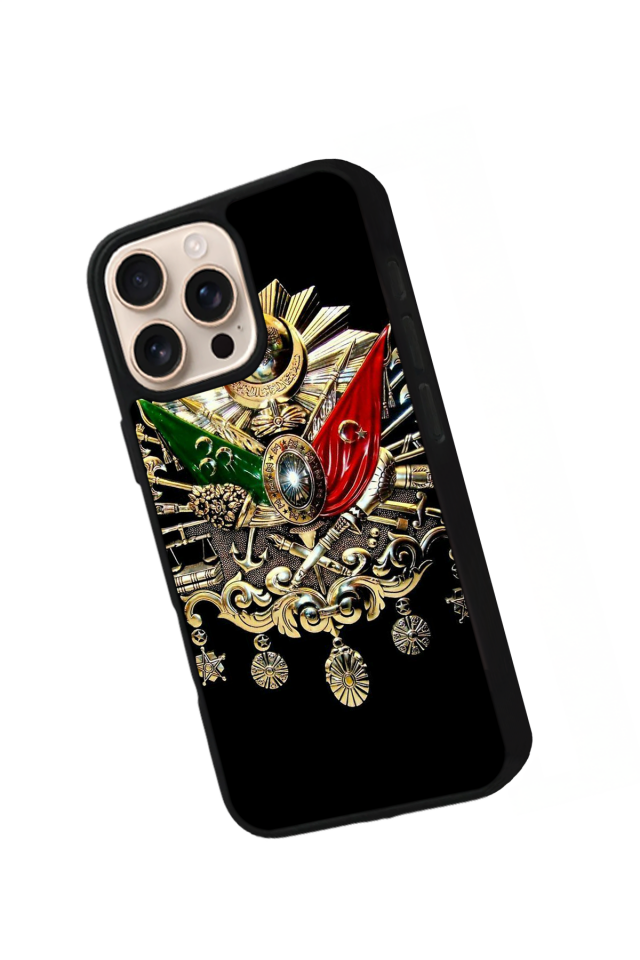 iPhone 14 Pro Max Uyumlu OsmanliTugrasi Tasarımlı Glossy Premium Kılıf