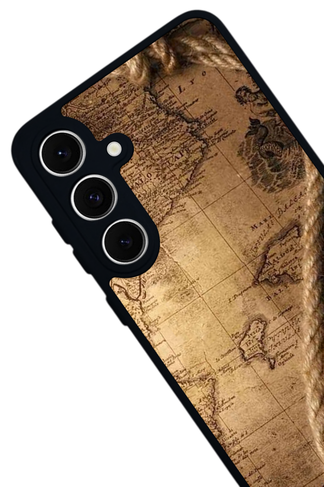 Samsung Galaxy S24 FE Uyumlu Pusula Tasarımlı Glossy Premium Kılıf