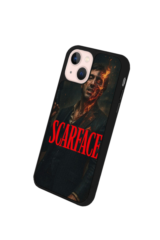 iPhone 15 Uyumlu Scarface Tasarımlı Glossy Premium Kılıf