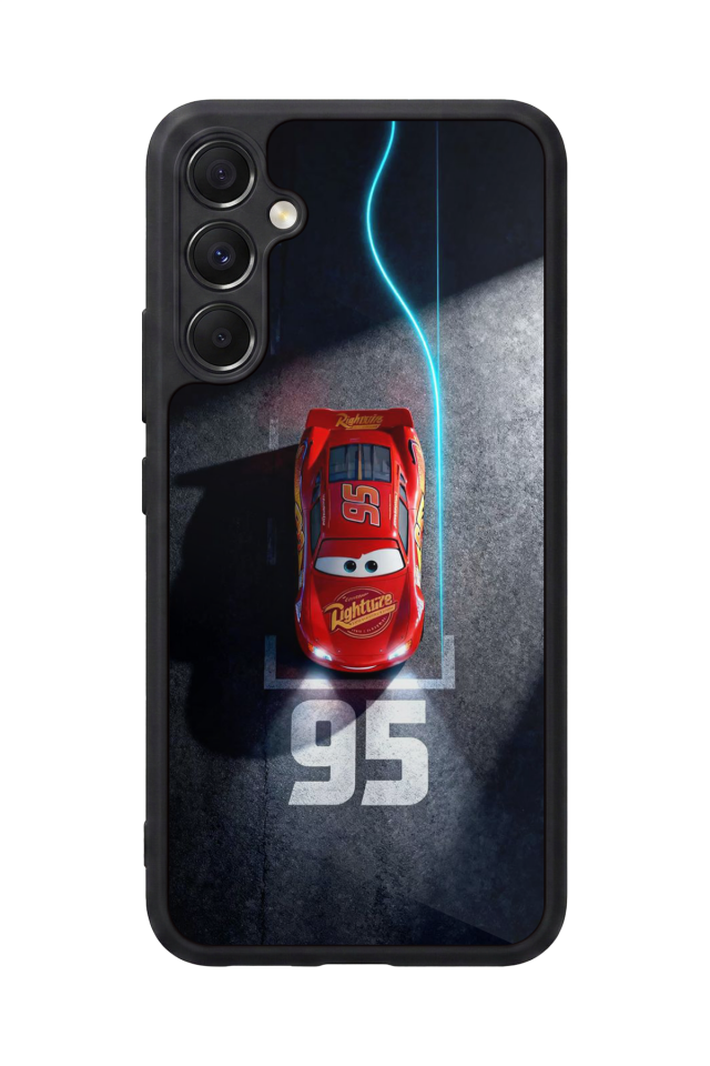 Samsung Galaxy A34 Uyumlu Şimsek McQueen Tasarımlı Glossy Premium Kılıf