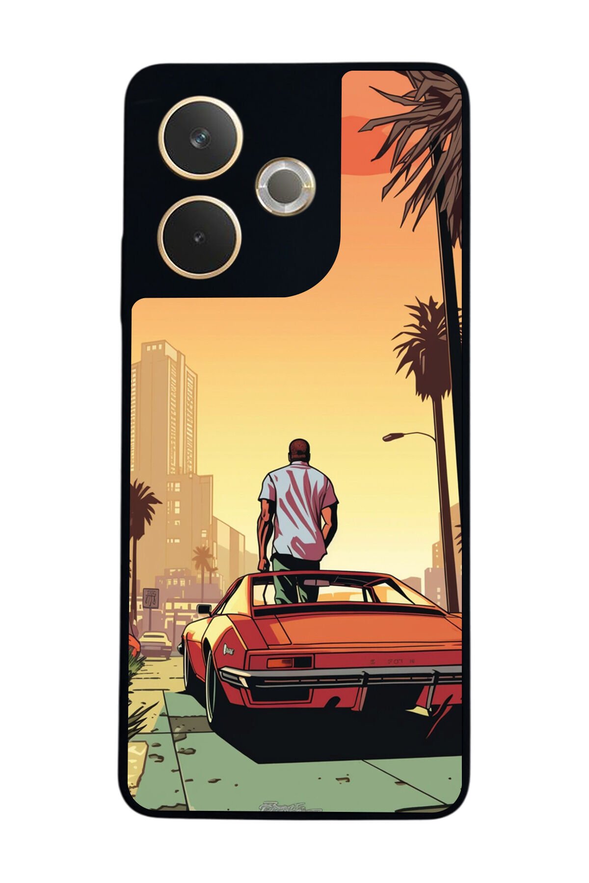 Oppo A5 Pro Uyumlu GTA Tasarımlı Glossy Premium Kılıf