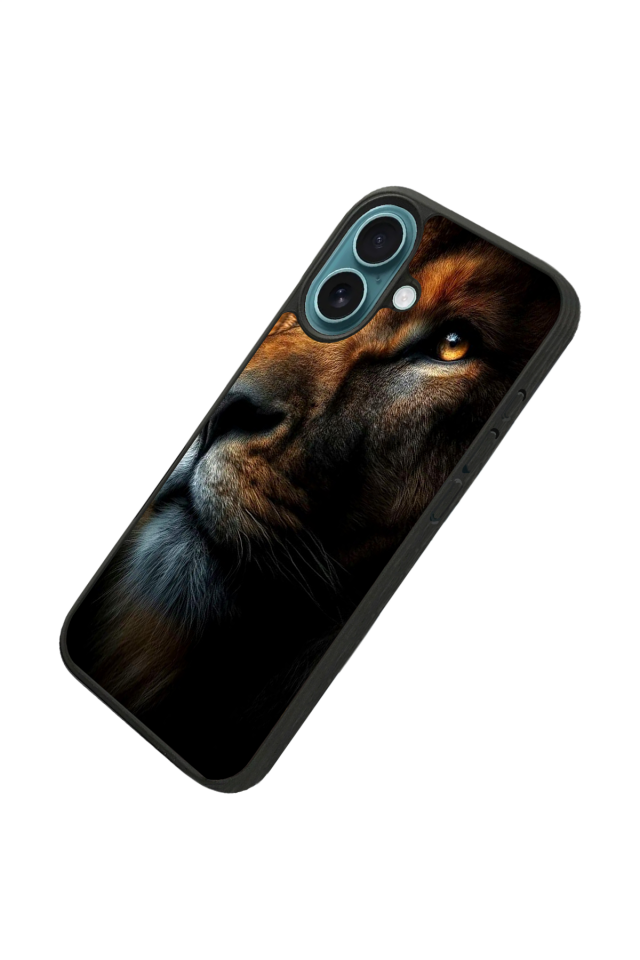iPhone 16 Uyumlu Aslan Tasarımlı Glossy Premium Kılıf
