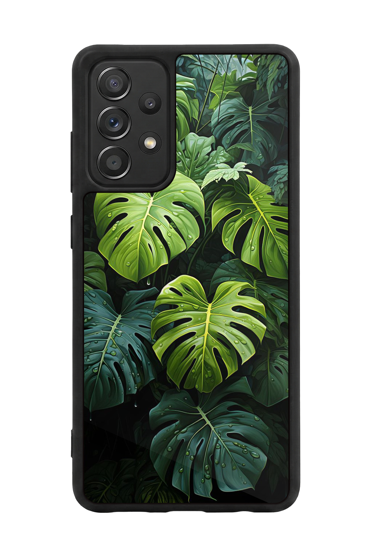 Samsung Galaxy A72 Uyumlu Botanik Tasarımlı Glossy Premium Kılıf
