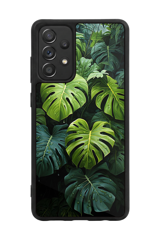 Samsung Galaxy A72 Uyumlu Botanik Tasarımlı Glossy Premium Kılıf