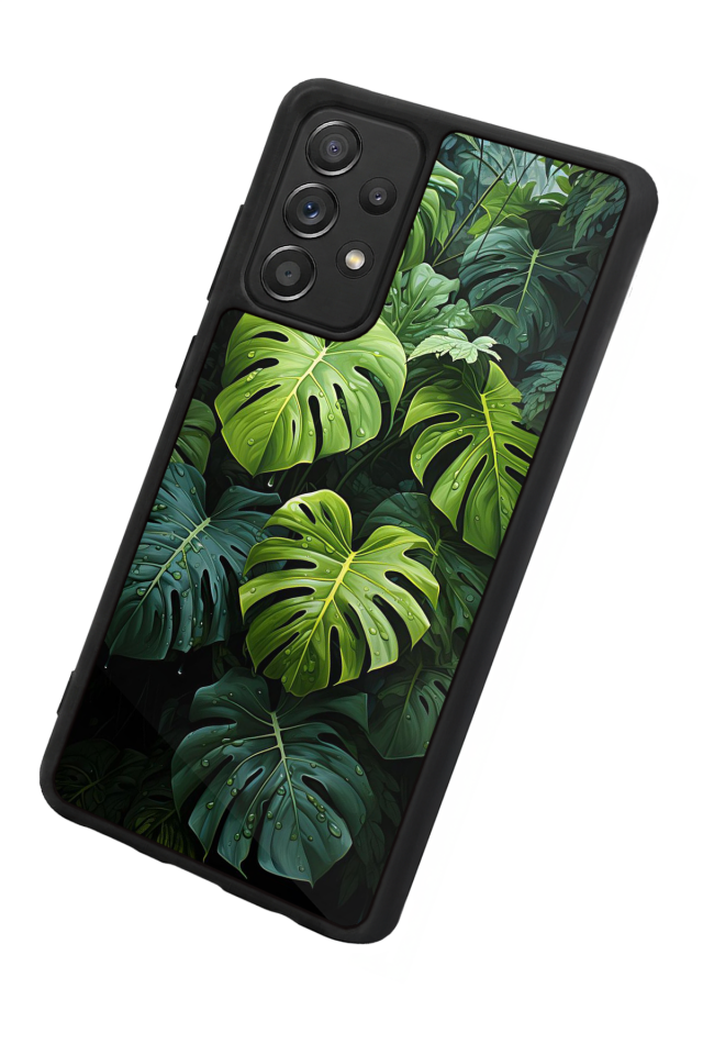 Samsung Galaxy A72 Uyumlu Botanik Tasarımlı Glossy Premium Kılıf