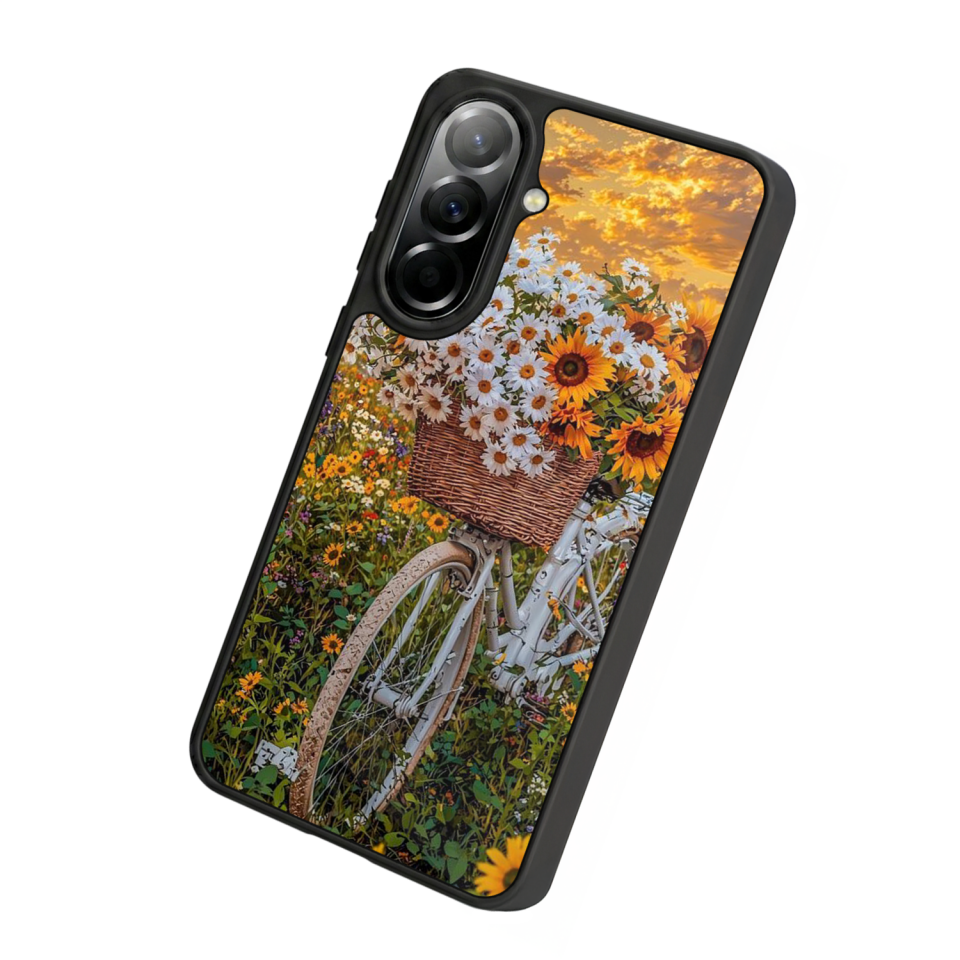 Samsung Galaxy A37 Uyumlu Cicek Tasarımlı Glossy Premium Kılıf