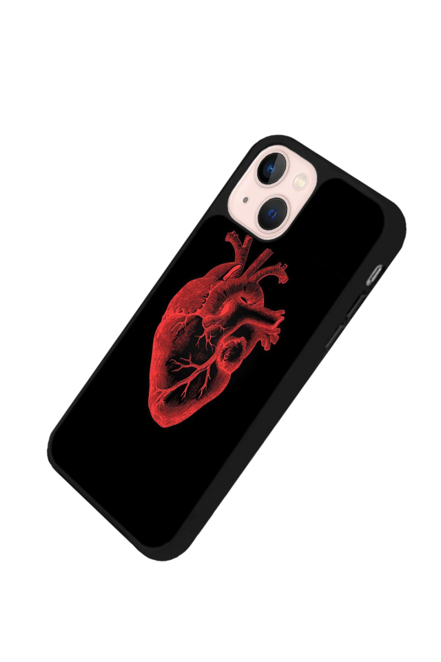 iPhone 15 Plus Uyumlu Kalp Love Tasarımlı Glossy Premium Kılıf