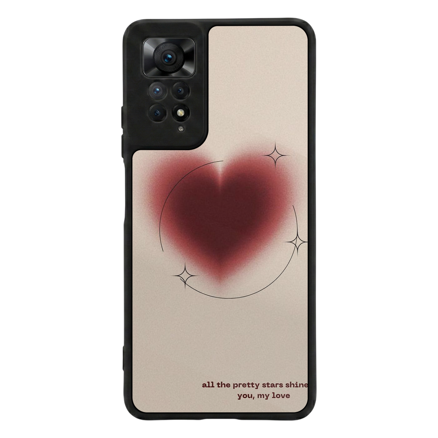 Xiaomi Redmi Note 11 Pro Uyumlu Kalp Love Tasarımlı Glossy Premium Kılıf