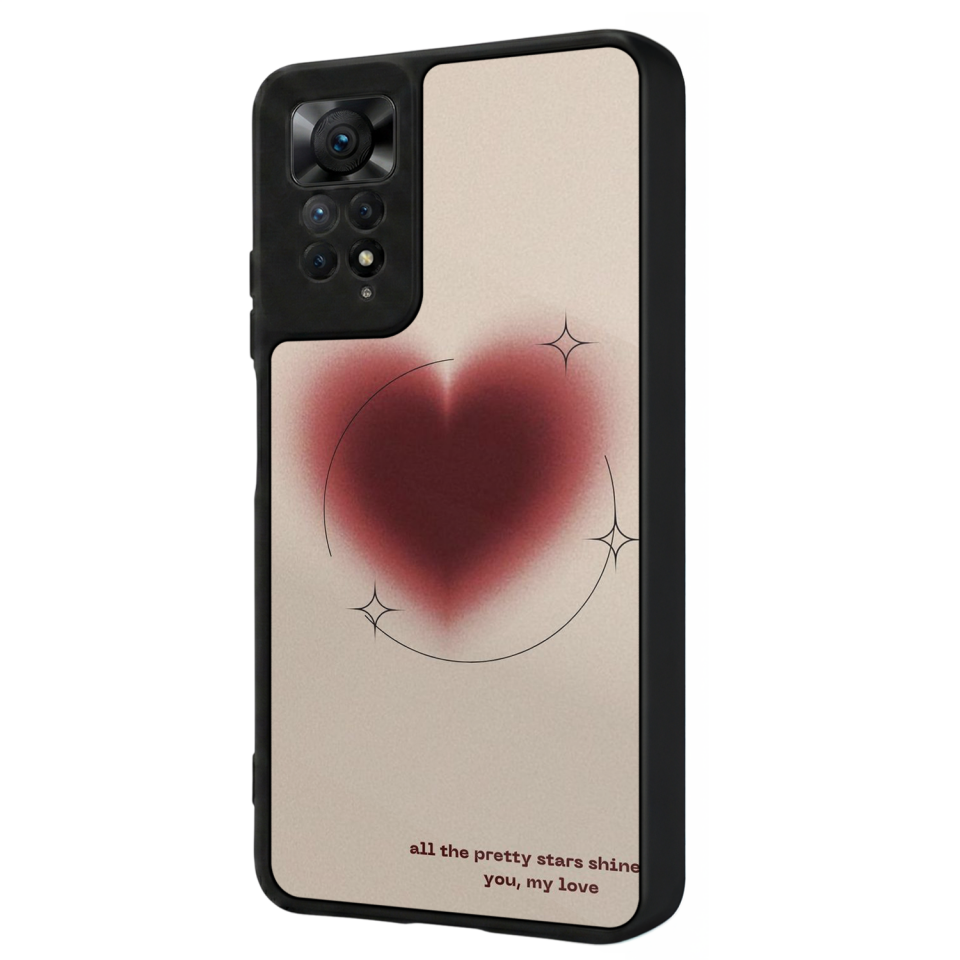 Xiaomi Redmi Note 11 Pro Uyumlu Kalp Love Tasarımlı Glossy Premium Kılıf