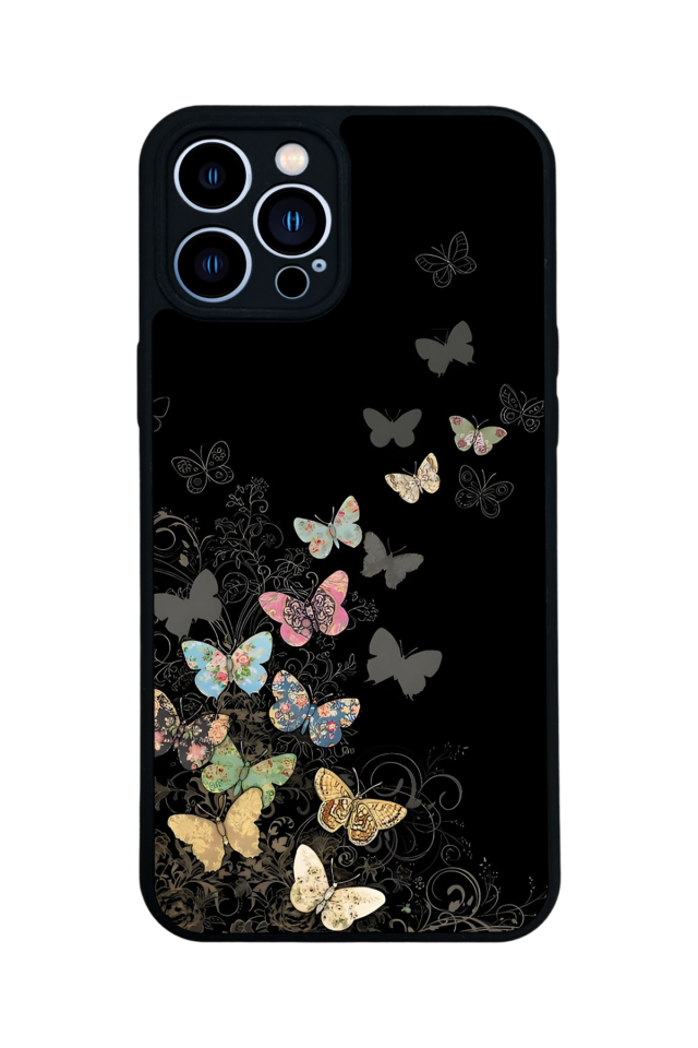 iPhone 12 Pro Max Uyumlu Kelebek Tasarımlı Glossy Premium Kılıf